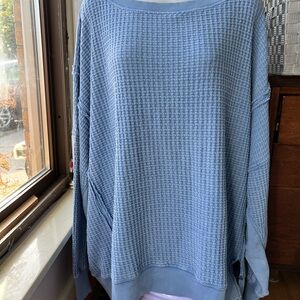 AE Oversized Waffle Knit Crewneck